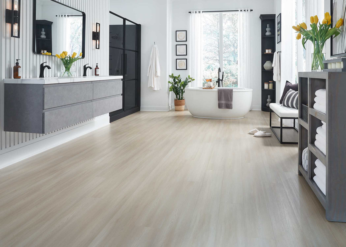 6mm w/pad Hilltop Oak Waterproof Rigid Vinyl Plank Flooring 7 in. Wide x 60 in. Long