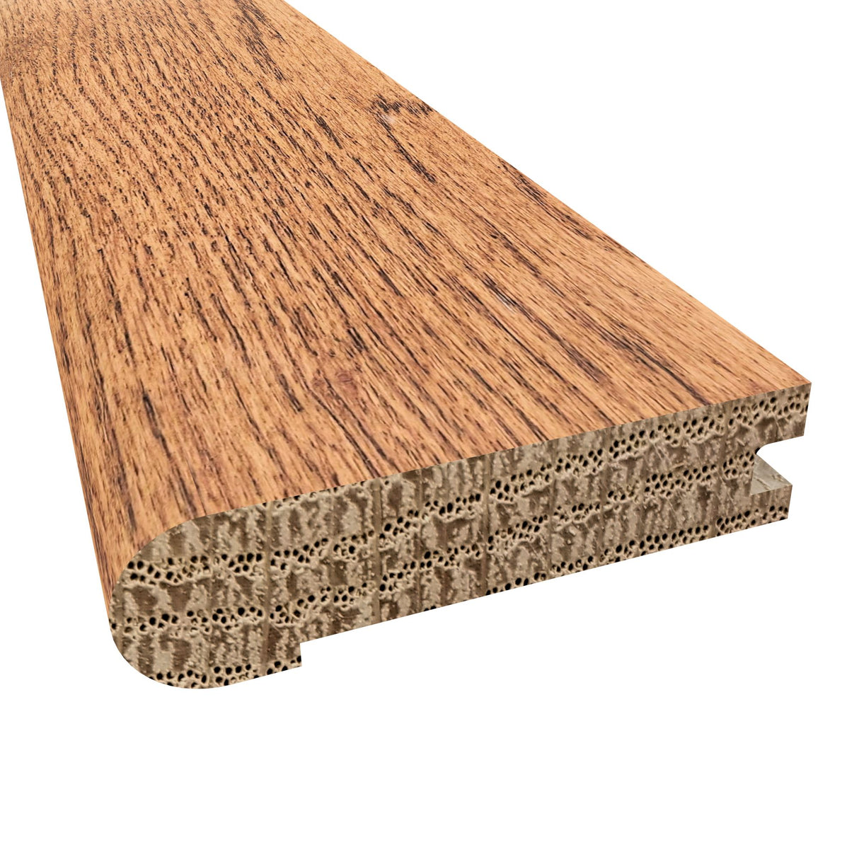Prefinished Polar Summit Oak Hardwood 3/4 in. Thick x 3.125 in. Wide x 78 in. Length Stair Nose
