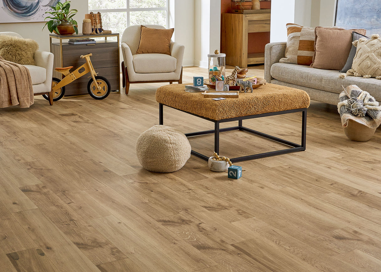 5mm w/pad Yorkshire Cottage Oak Waterproof Rigid Vinyl Plank Flooring 6.81 in. Wide x 51 in. Long