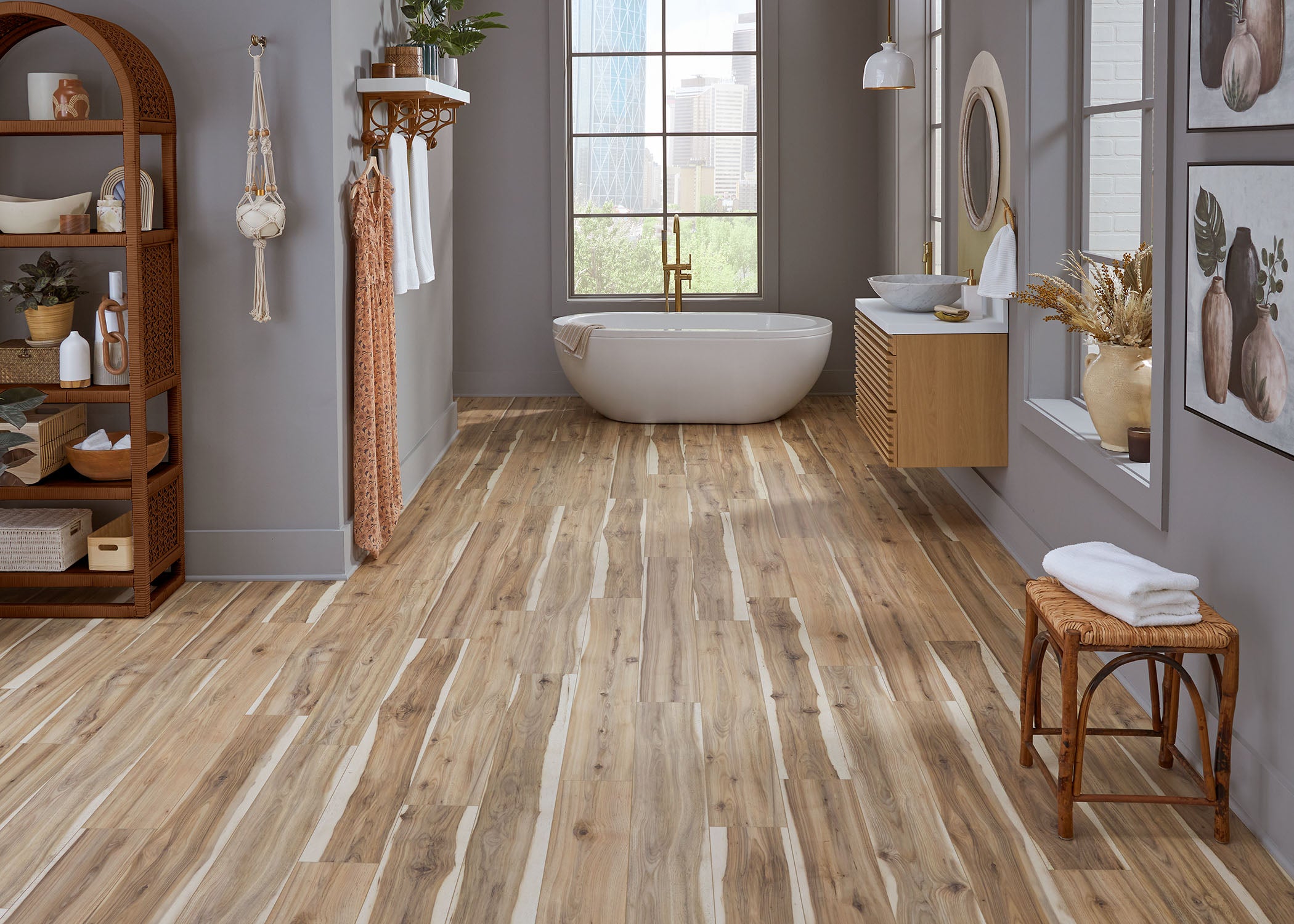 5mm w/pad Royal Hampton Hickory Waterproof Rigid Vinyl Plank