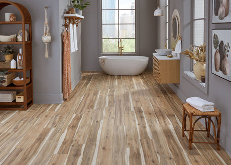 5mm w/pad Royal Hampton Hickory Waterproof Rigid Vinyl Plank 6.81 in. Wide x 51 in. Long - Sample