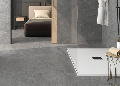 12 in. x 24 in. Quarzo Grigio Porcelain Tile