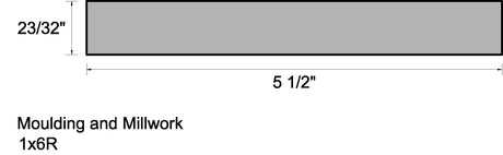 WM S4S 23/32 in. Thick x 5-1/2 in. Tall x 12 ft. Length PFJ Craftsman Baseboard