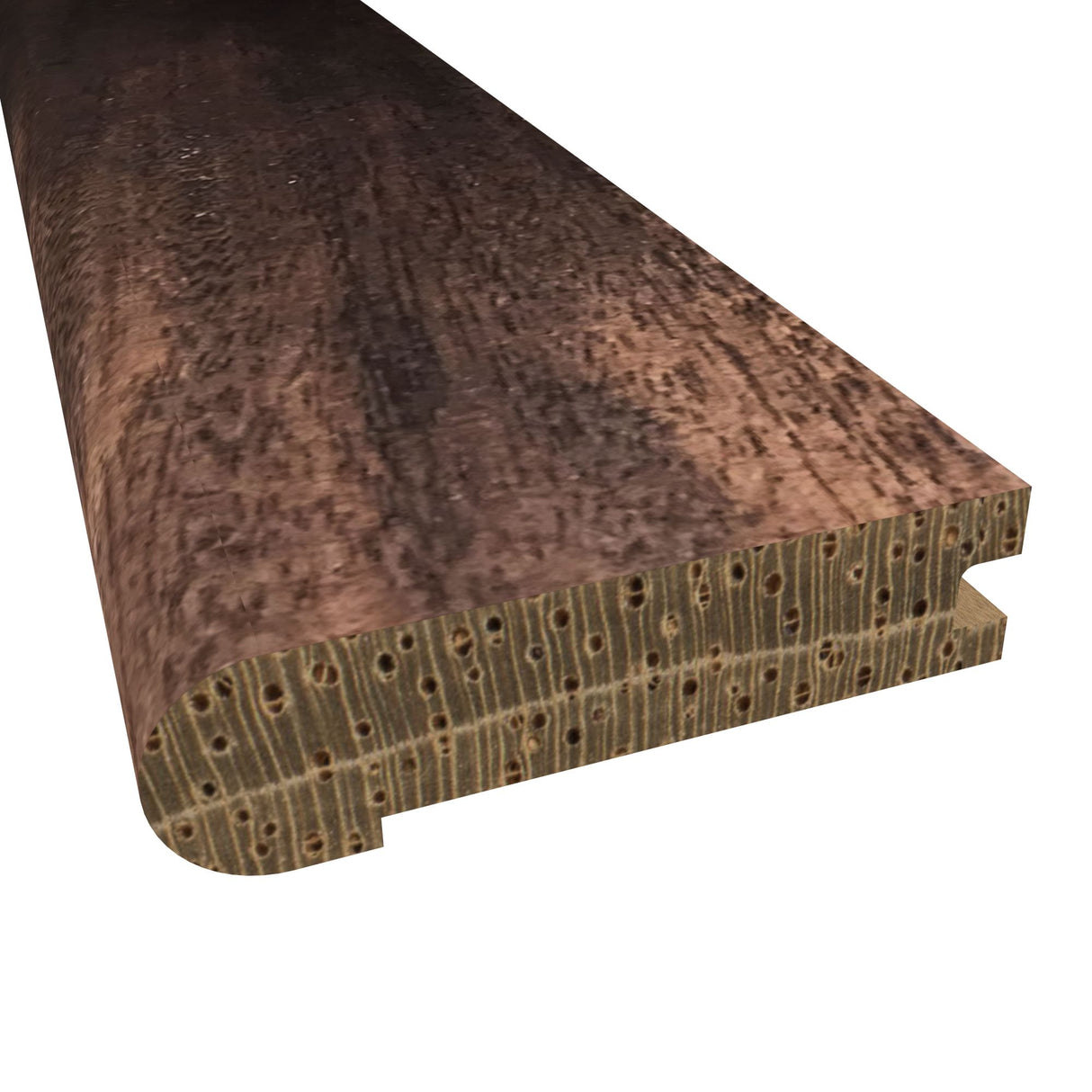 Prefinished Classic Mahogany Hardwood 3/4 in. Thick x 3.125 in. Wide x 78 in. Length Stair Nose