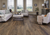 9mm w/pad Saddlebrook Springs Chestnut Water-Resistant Hybrid Resilient Flooring 7.56 in. W x 50.63 in. L
