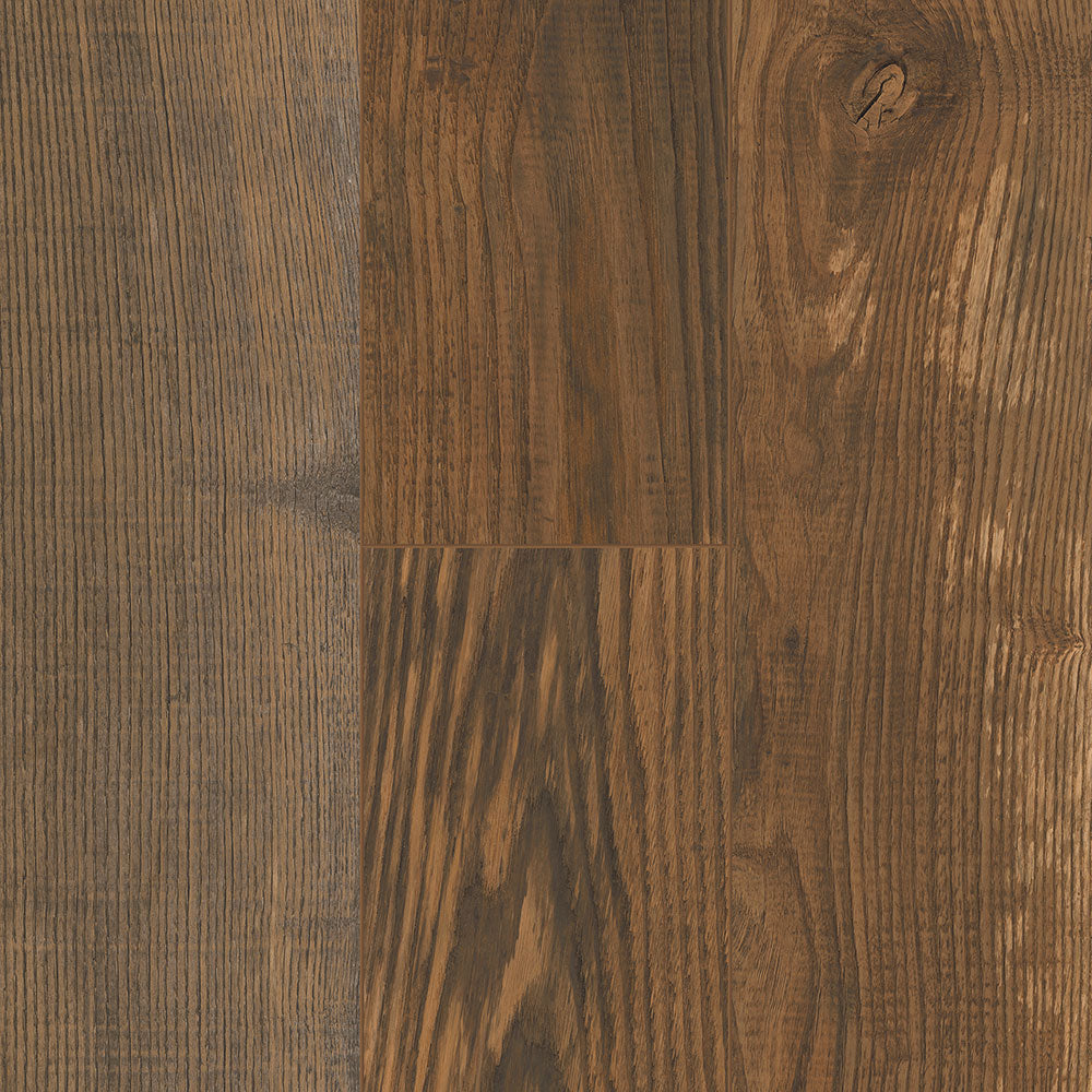 9mm w/pad Saddlebrook Springs Chestnut Water-Resistant Hybrid Resilient Flooring 7.56 in. W x 50.63 in. L