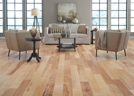 3/8 in. Sun Valley Hickory Quick Click Prefinished Engineered Hardwood Flooring 5.38 in. Wide