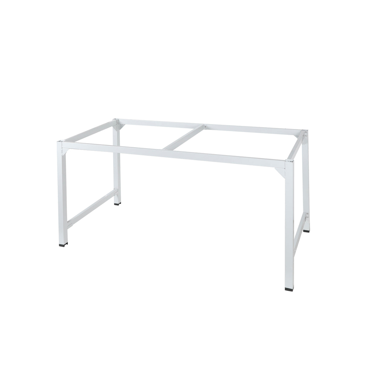 Metal Leg Kit Frame for 30"x 60" Desktop - 28 in Depth x 58 in Width x28 in Height -White