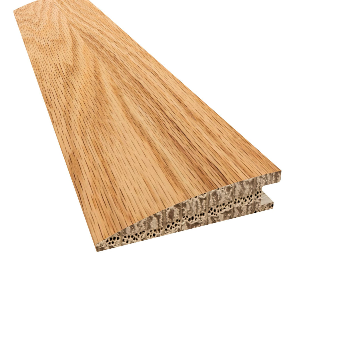 Prefinished Red Oak Hardwood 7/16 in. Thick x 2 in. Wide x 78 in. Length Reducer