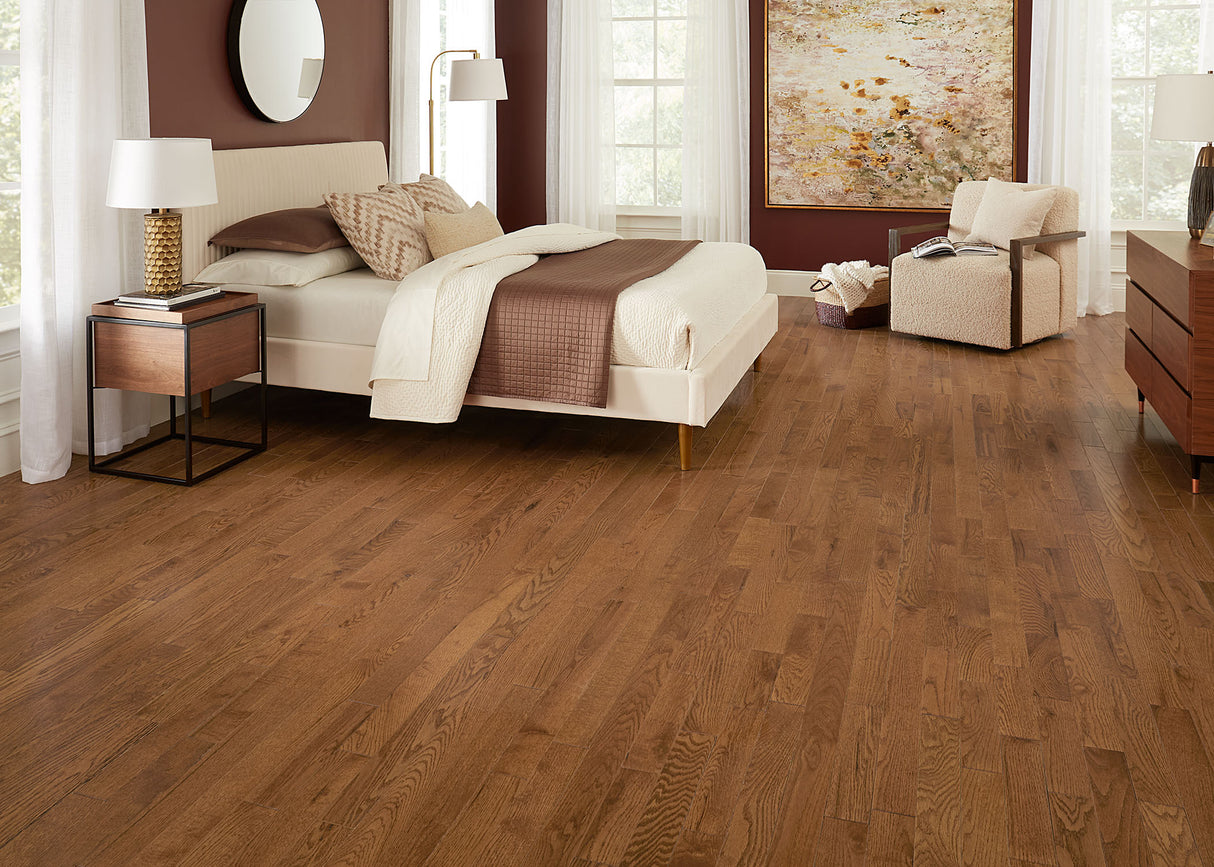 3/4 in. English Brown Oak Prefinished Solid Hardwood Flooring 3 in. Wide