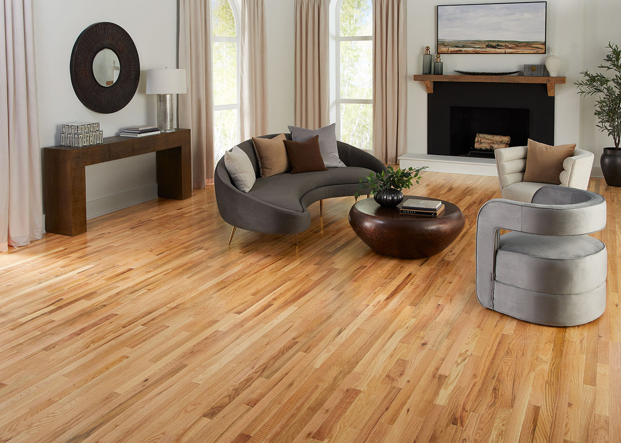 3/4 in. Natural Oak Prefinished Solid Hardwood Flooring 2.25 in. Wide