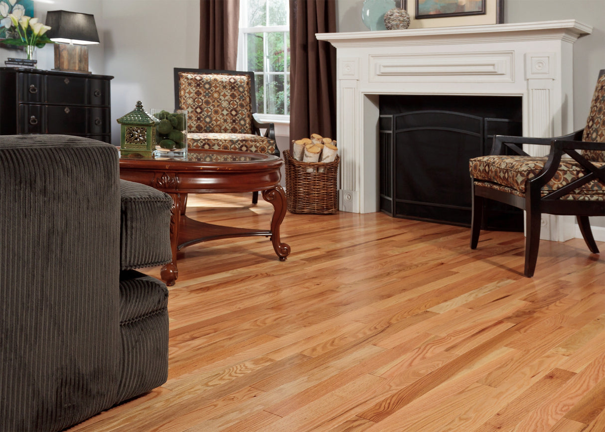 3/4 in. Natural Red Oak Prefinished Solid Hardwood Flooring 2.25 in. Wide