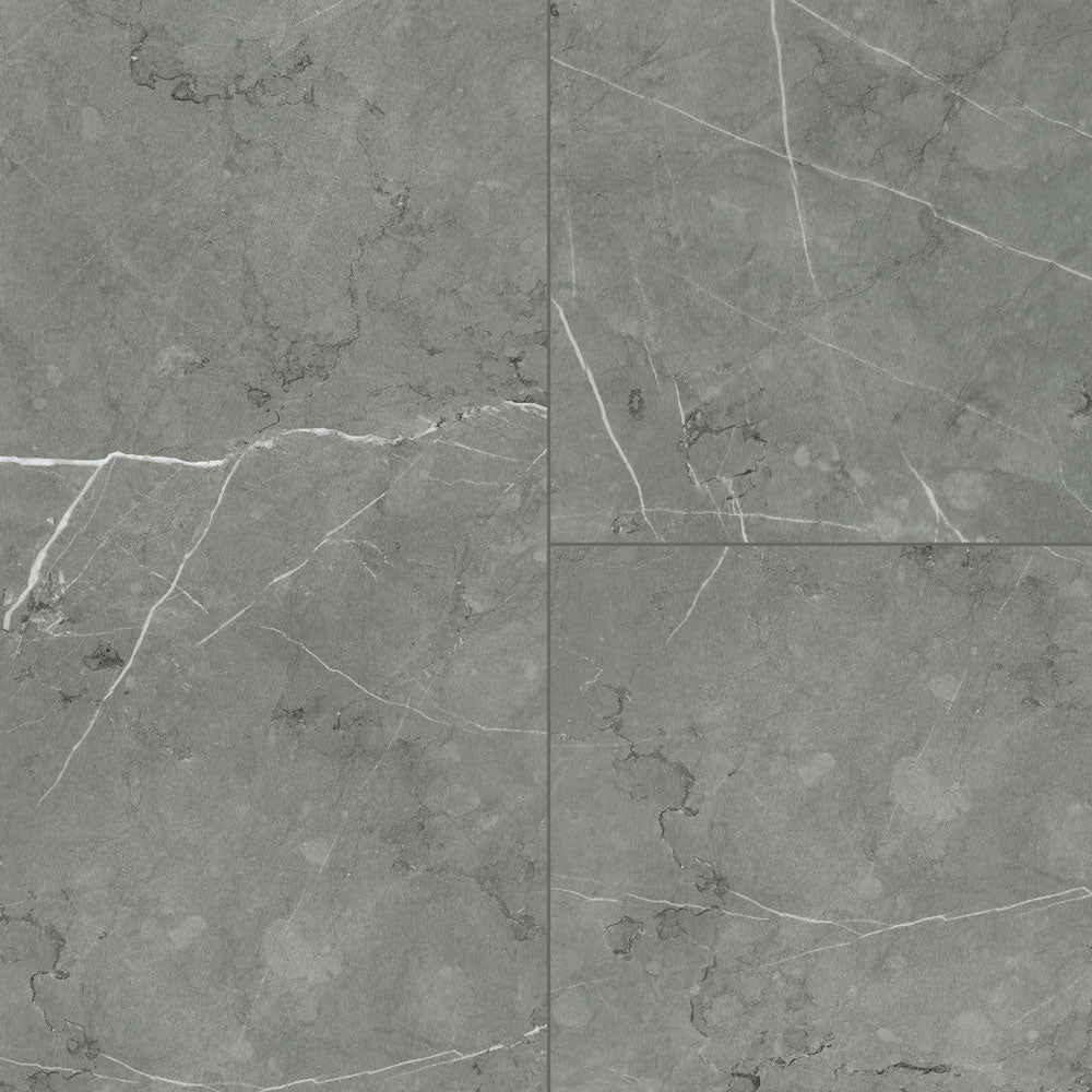 5mm w/pad Grigio Salerno Waterproof Rigid Vinyl Tile 12 in. Wide x 24 in. Long