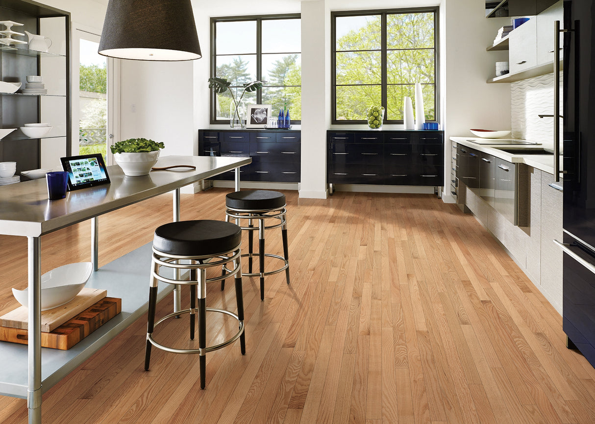 3/4 in. Natural Oak High Gloss Prefinished Solid Hardwood Flooring 2.25 in. Wide
