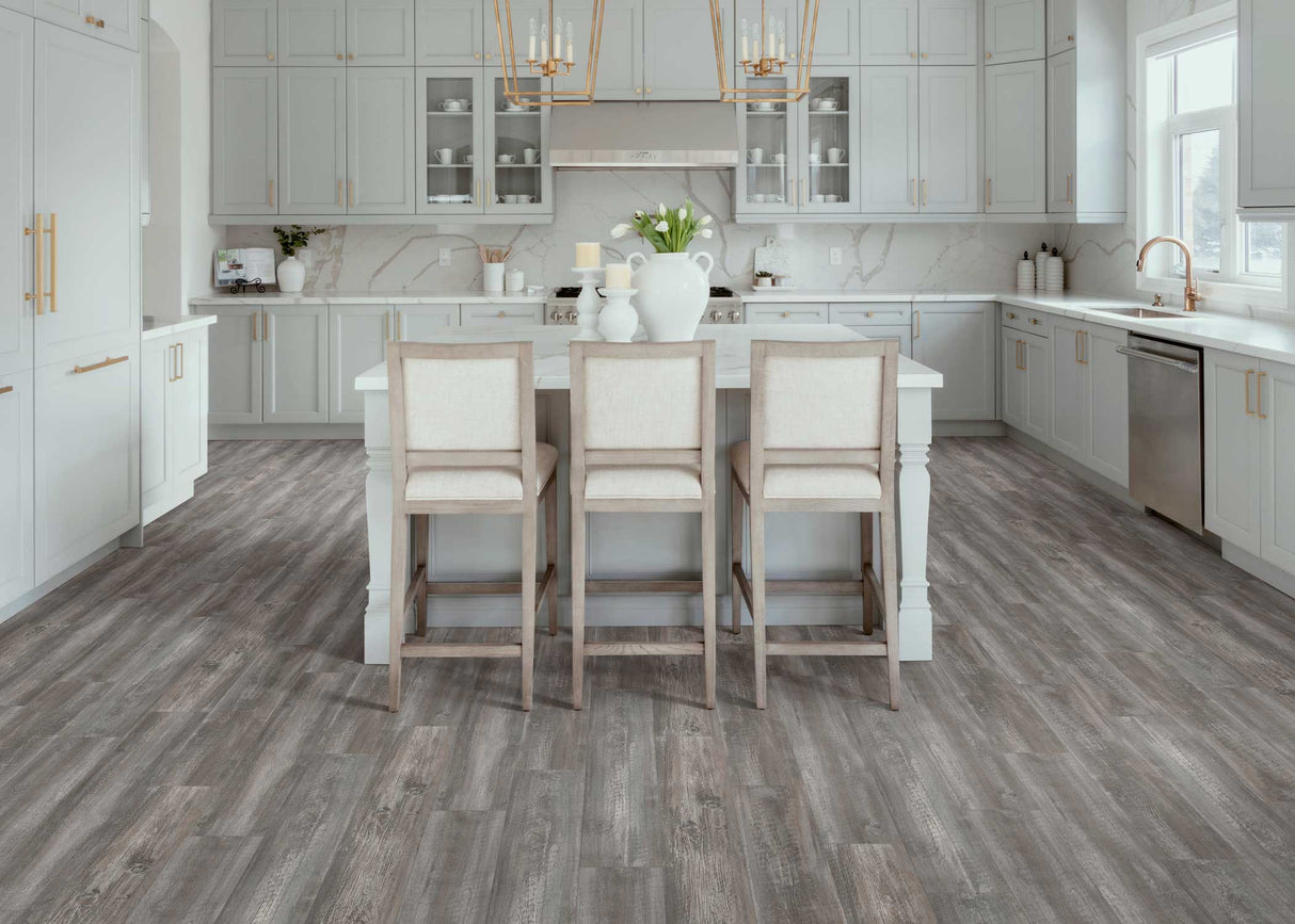 7mm w/pad Rushford Canyon Pine Waterproof Rigid Vinyl Plank Flooring 9 in. Wide x 60 in. Long Sample