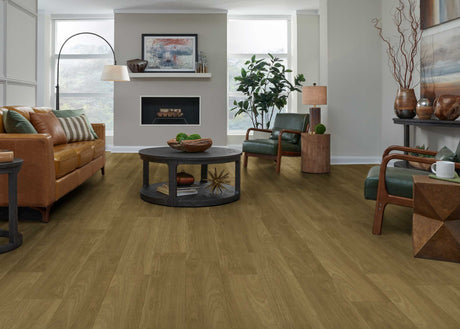 8mm w/pad Mission Beach Oak Waterproof Rigid Vinyl Plank Flooring 8.74 in. Wide x 60 in. Long