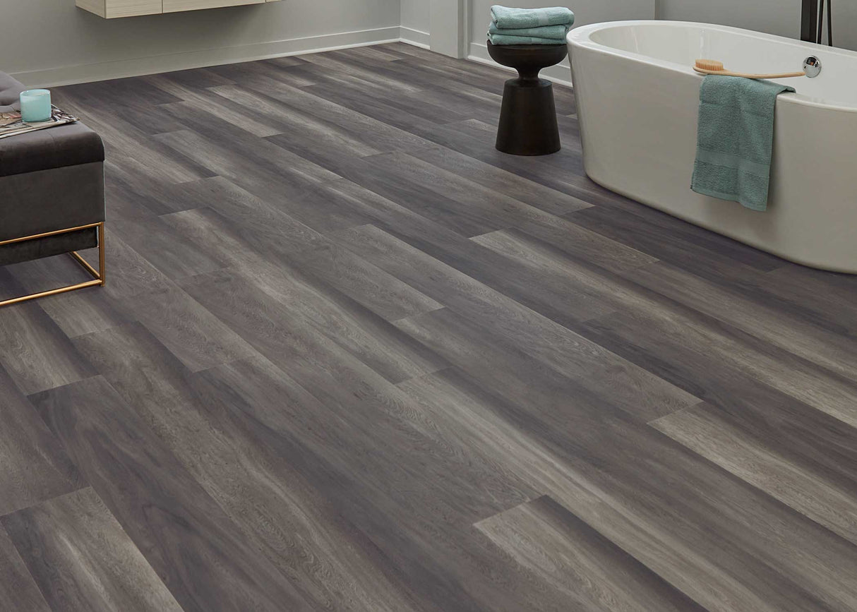 6mm w/pad Stormy Glen Oak Waterproof Rigid Vinyl Plank Flooring 7.56 in. Wide x 60 in. Long
