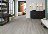 8mm w/pad Moonflower Bay Oak Water-Resistant Hybrid Resilient Flooring 6.97 in. Wide x 50.79 in. Long