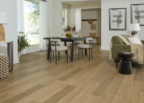 8mm w/pad Tupelo Honey Oak Water-Resistant Hybrid Resilient Flooring 6.97 in. W x 50.79 in. L - Sample