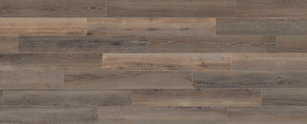 8mm w/pad Sirena Oak Water-Resistant Hybrid Resilient Flooring 6.97 in. W x 50.79 in. L - Sample