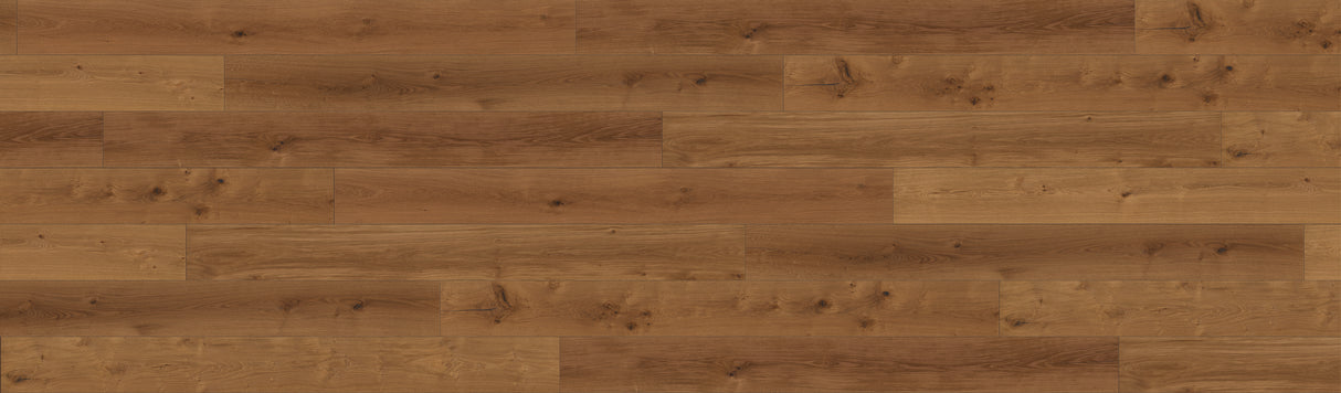 8mm w/pad Hazelton Oak Water-Resistant Hybrid Resilient Flooring 6.97 in. W x 50.79 in. L - Sample