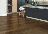 8mm w/pad Willow Bend Walnut Water-Resistant Hybrid Resilient Flooring 6.97 in. Wide x 50.79 in. Long