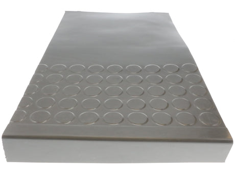 Rubber Raised Circular Stair Tread and Riser Square Nose 20.44" x 72" Charcoal