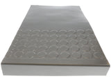 Rubber Raised Circular Stair Tread and Riser Square Nose 20.44" x 72" Charcoal