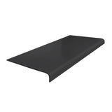 Rubber Light Duty Smooth Stair Tread Round Nose 12.63" x 48" Black