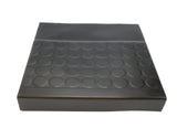 Rubber Low Profile Raised Circular Stair Tread Square Nose 12.25"x 48" Black