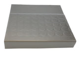 Rubber Low Profile Raised Circular Stair Tread Square Nose 12.25"x 48" Charcoal