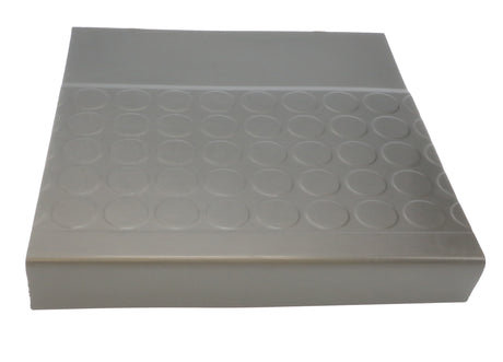 Rubber Low Profile Raised Circular Stair Tread Square Nose 12.25"x 48" Charcoal