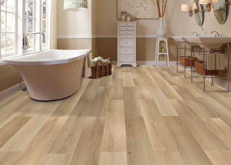 8mm w/pad Willow Manor Oak Waterproof Rigid Vinyl Plank Flooring 9.56 in. Wide x 60 in. Long