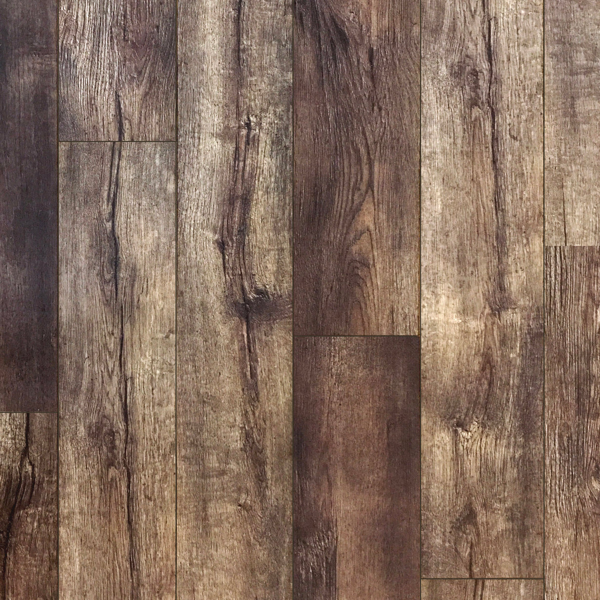 12mm Whiskey Oak w/ pad Water-Resistant Laminate Flooring 7.5 in. Width x 50.67 in. Length