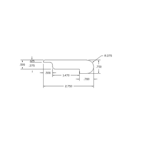 Prefinished Sun Valley Hickory Hardwood 3/8 in. Thick x 2.75 in. Wide x 78 in. Length Stair Nose