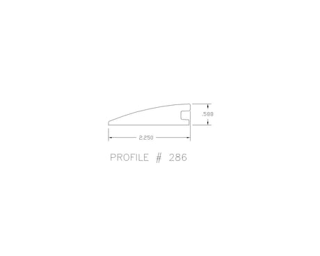 Prefinished East Village Chevron Distressed 2.25 in. Wide x 6.5 ft. Length Reducer