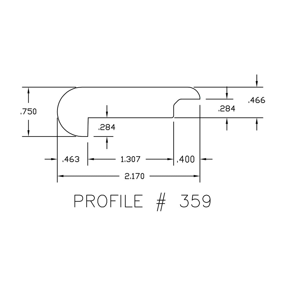 Prefinished Lake Powell White Oak 7mm Thick x 2.19 in. Wide x 6.5 ft. Length Overlap Stair Nose