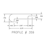 Prefinished Lake Powell White Oak 7mm Thick x 2.19 in. Wide x 6.5 ft. Length Overlap Stair Nose