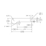 Prefinished Nautilus Hickory Wire Brushed 1/2 in. Thick x 2.75 in. Wide x 6.5 ft. Length Stair Nose