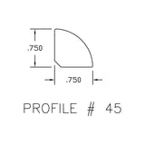 Prefinished Distressed Matterhorn Bamboo 3/4 in. Tall x 0.75 in. Wide x 72 in. Length Quarter Round