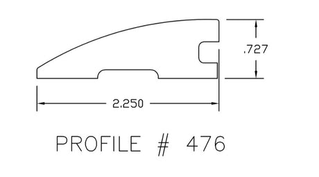 Prefinished Classic Mahogany Hardwood 3/4 in. Thick x 2.25 in. Wide x 78 in. Length Reducer