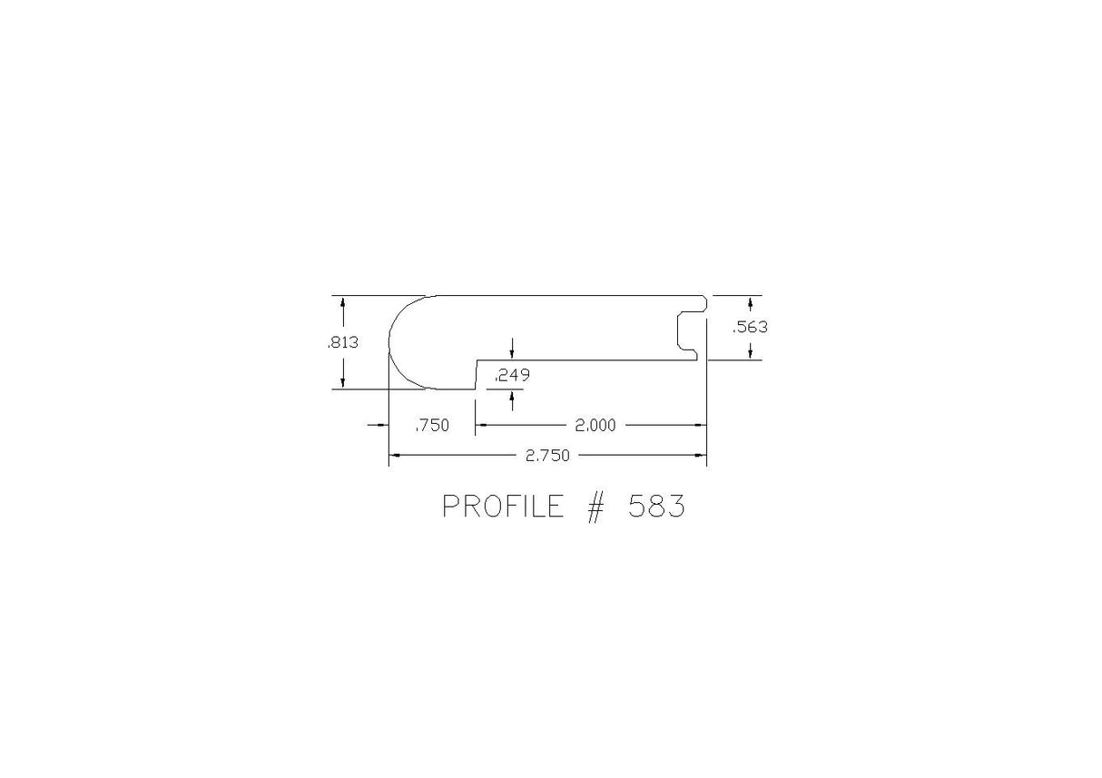 Prefinished Misty Brazilian Oak Hardwood 9/16 in. Thick x 2.75 in. Wide x 78 in. Length Stair Nose