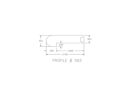 Prefinished Misty Brazilian Oak Hardwood 9/16 in. Thick x 2.75 in. Wide x 78 in. Length Stair Nose