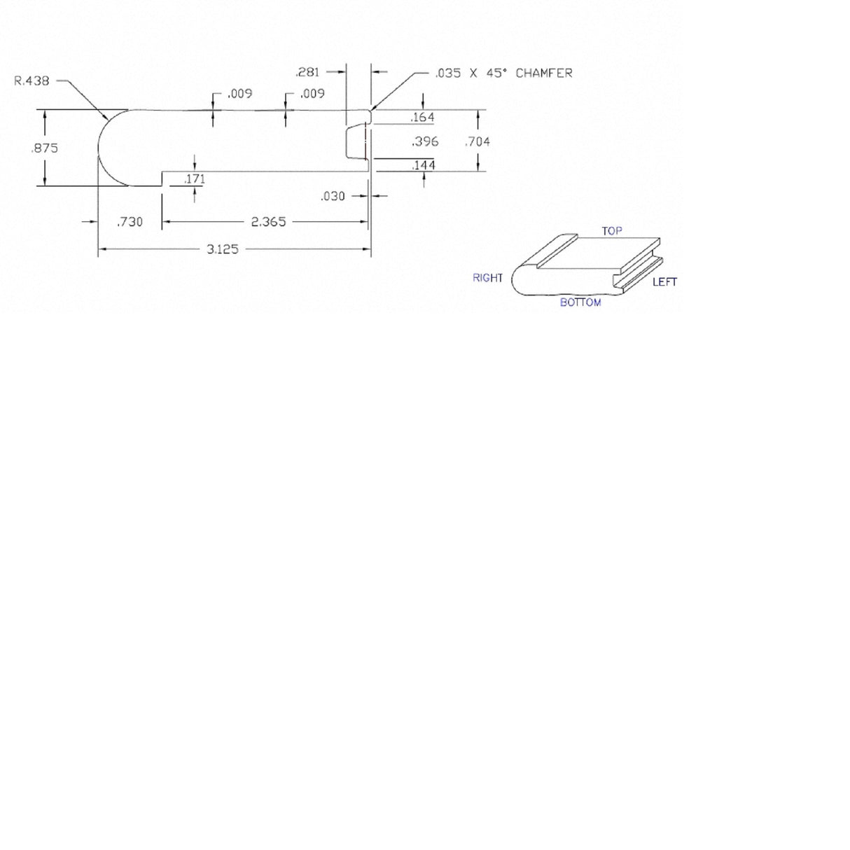 Prefinished Hazelnut Acacia 3/4 in. Thick x 3.13 in. Wide x 6.5 ft. Length Stair Nose