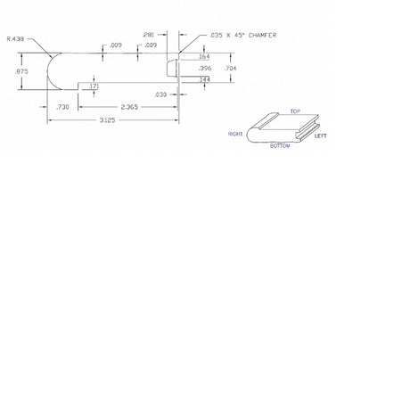 Prefinished Bar Harbor Acacia Distressed 3/4 in. Thick x 3.13 in. Wide x 6.5 ft. Length Stair Nose