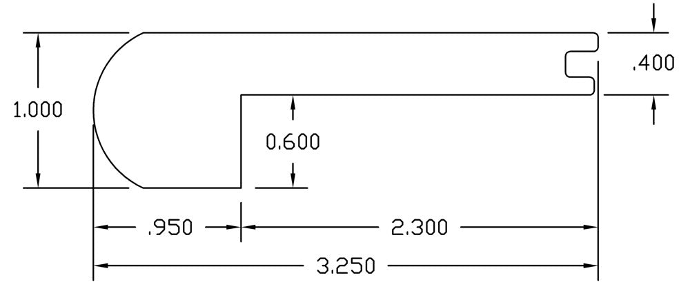 PRE BAM Horiz Carb 3/8 x 3- 1/4" x 6' SN