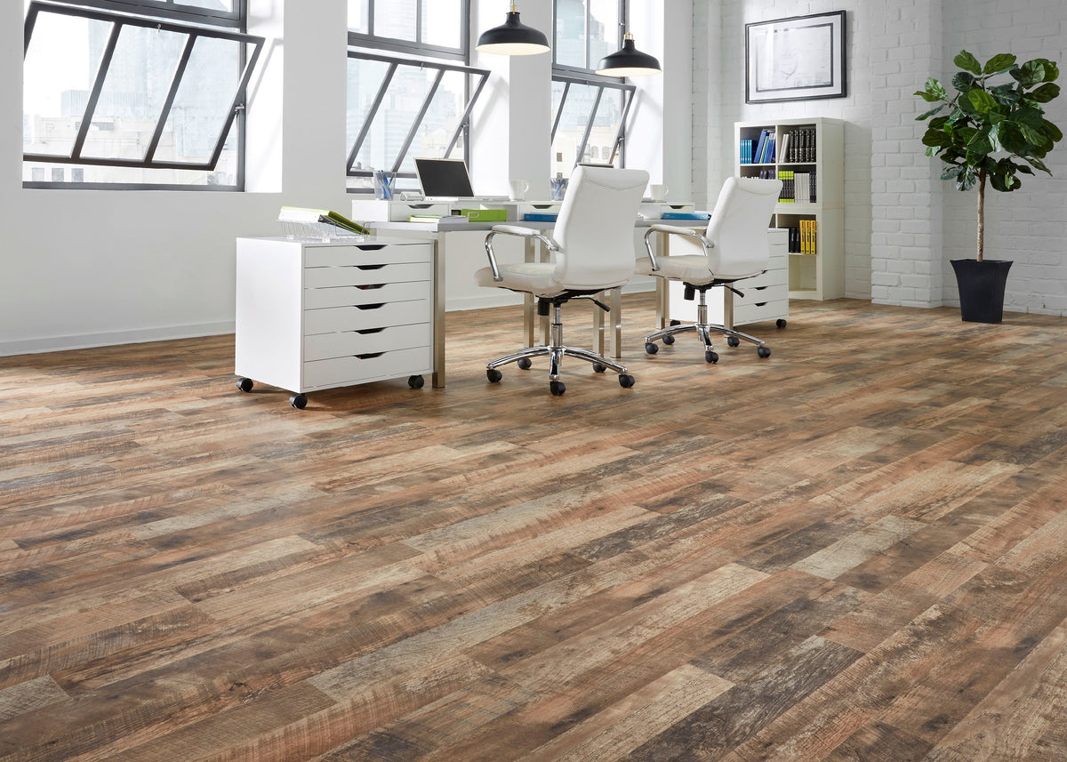 8mm w/ 2mm pad Calico Oak Laminate Flooring 7.64 in Wide x 50.6 in Long