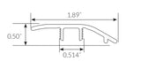 Silk Spire Oak Waterproof Hybrid Resilient 1.89 in. Wide x 7.5 ft. Length Reducer