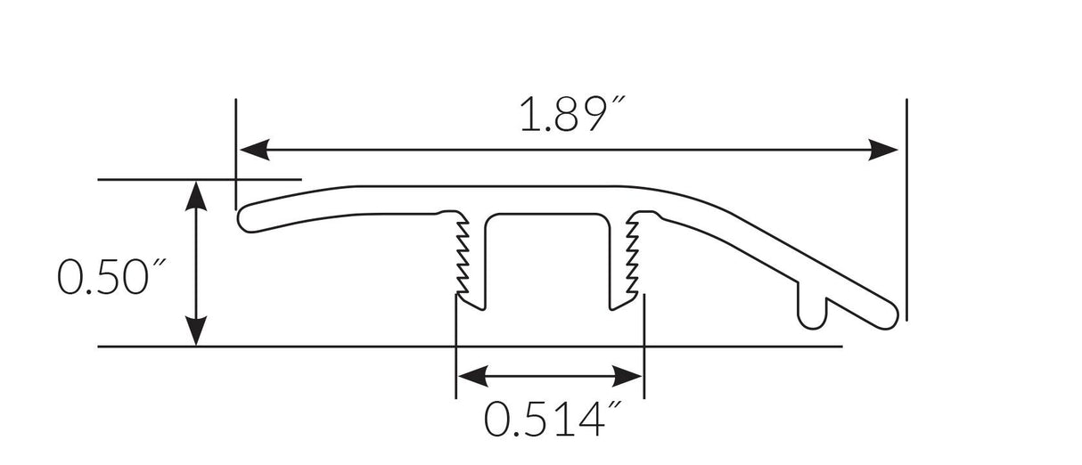 Bay Bridge Oak Waterproof Hybrid Resilient 1.89 in. Wide x 7.5 ft. Length Reducer