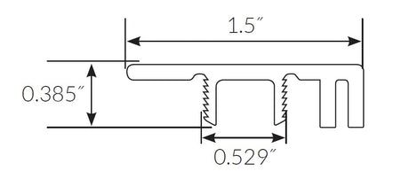 Autumn Cider Oak Waterproof Laminate 1.5 in. Wide x 7.5 ft. Length End Cap